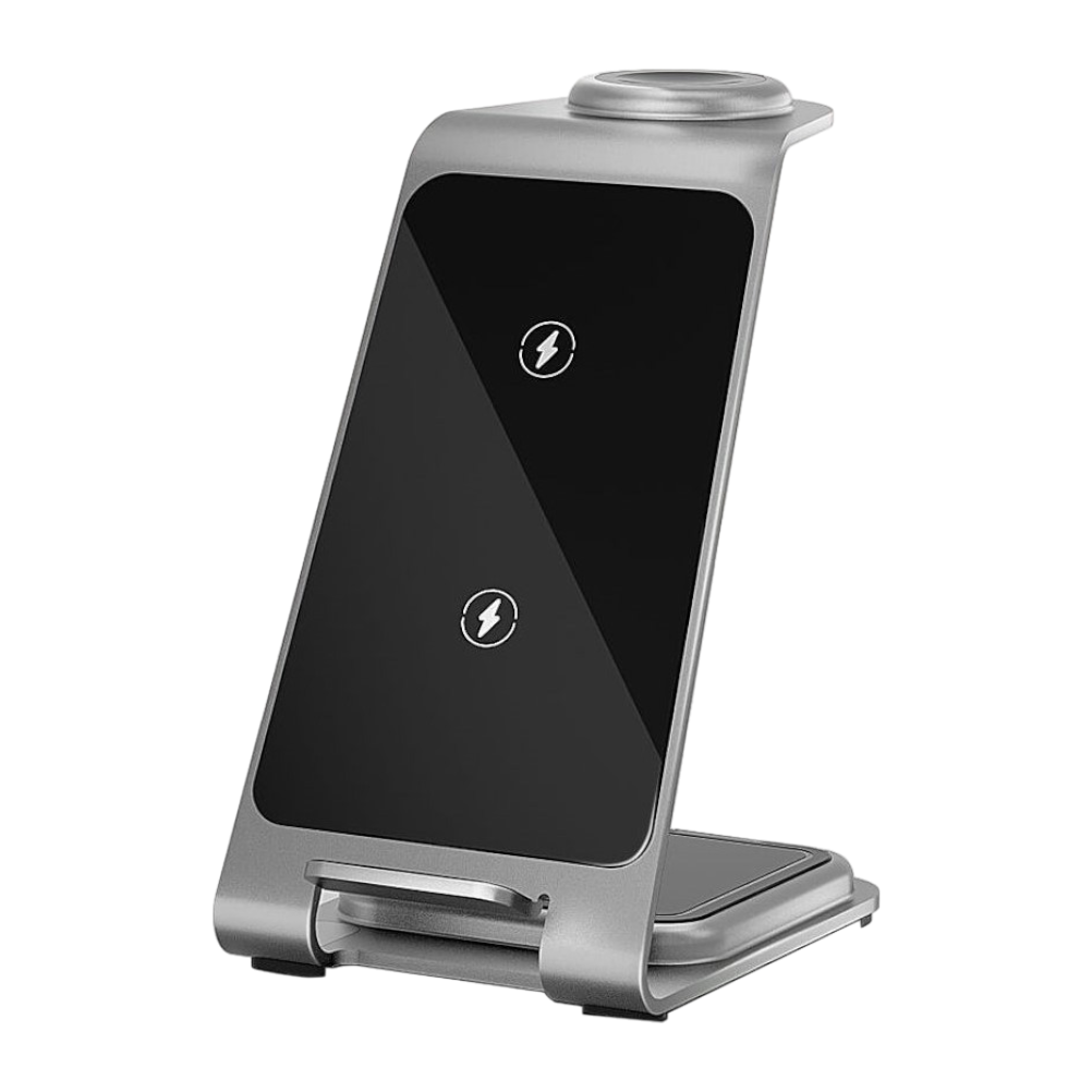 3 in 1 Aluminium Wireless Charger Dock for Iphone - Apple Watch & AirPods - Strapsology