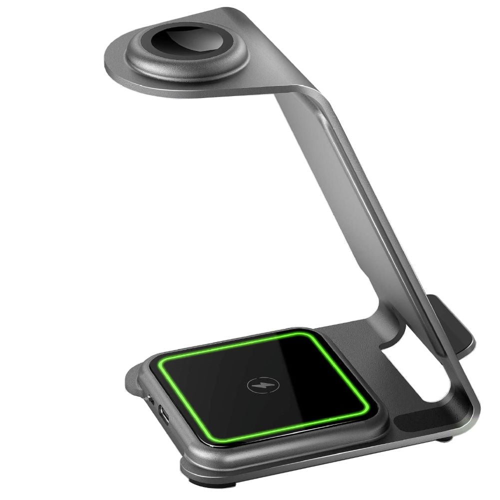 3 in 1 Aluminium Wireless Charger Dock for Iphone - Apple Watch & AirPods - Strapsology
