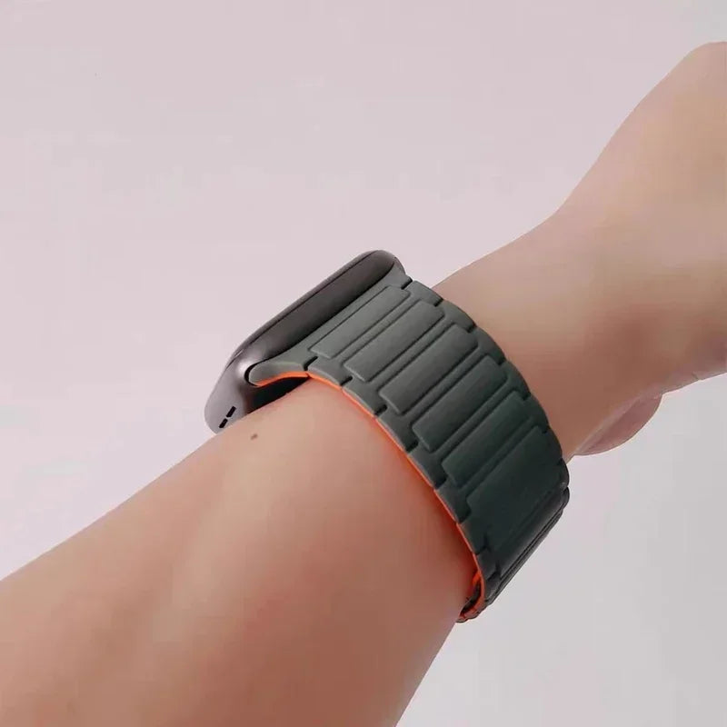 Silicone Magnetic Link Strap for Apple Watch