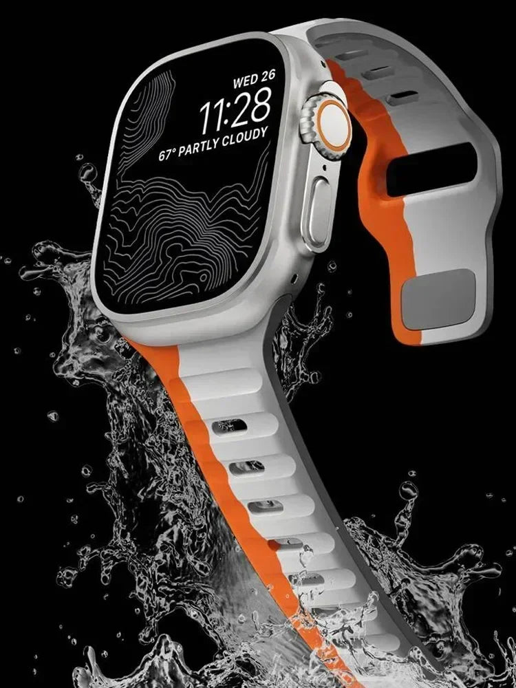 Soft Silicone Dual Strap for Apple Watch - Strapsology
