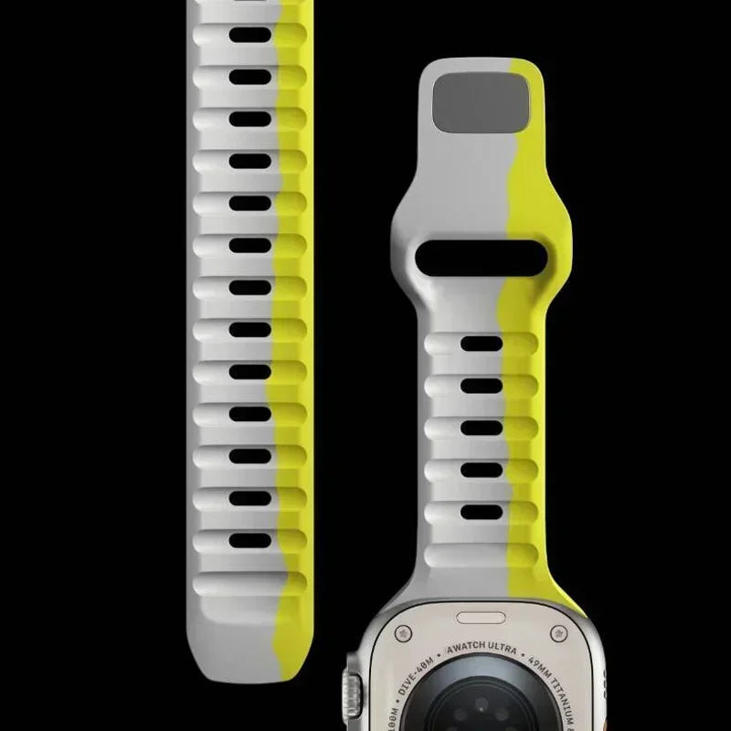 Soft Silicone Dual Strap for Apple Watch - Strapsology