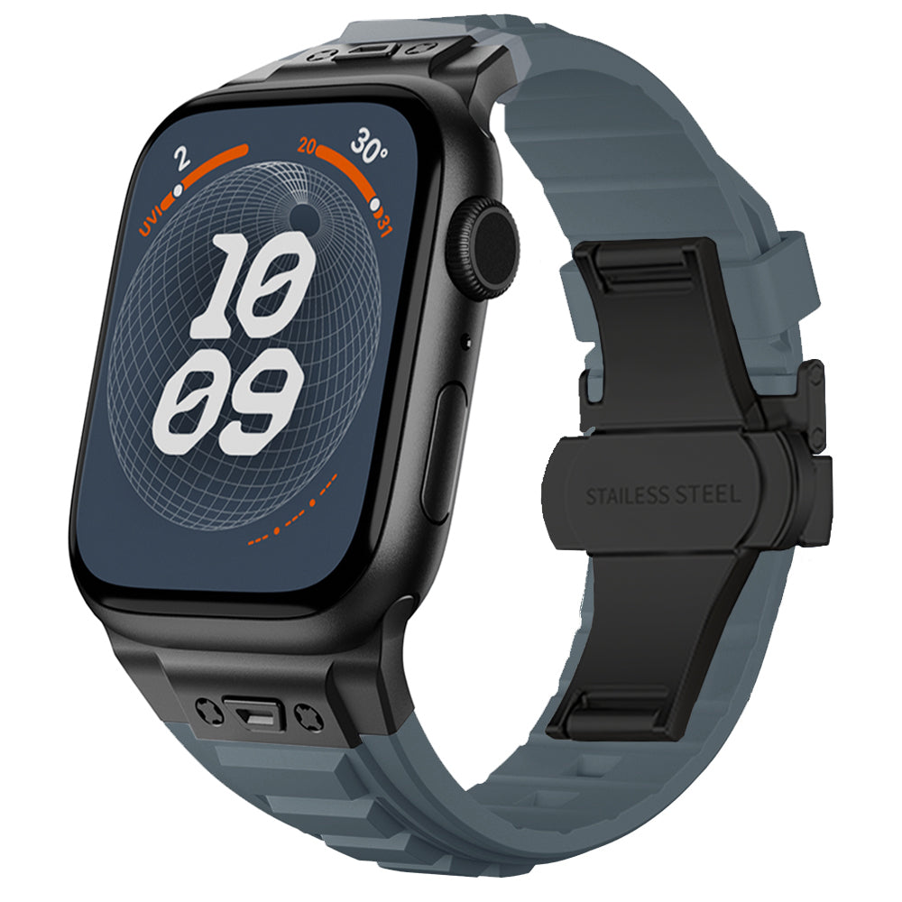 Ultra Soft Silicone Sport Butterfly Clasp For Apple Watch - Strapsology