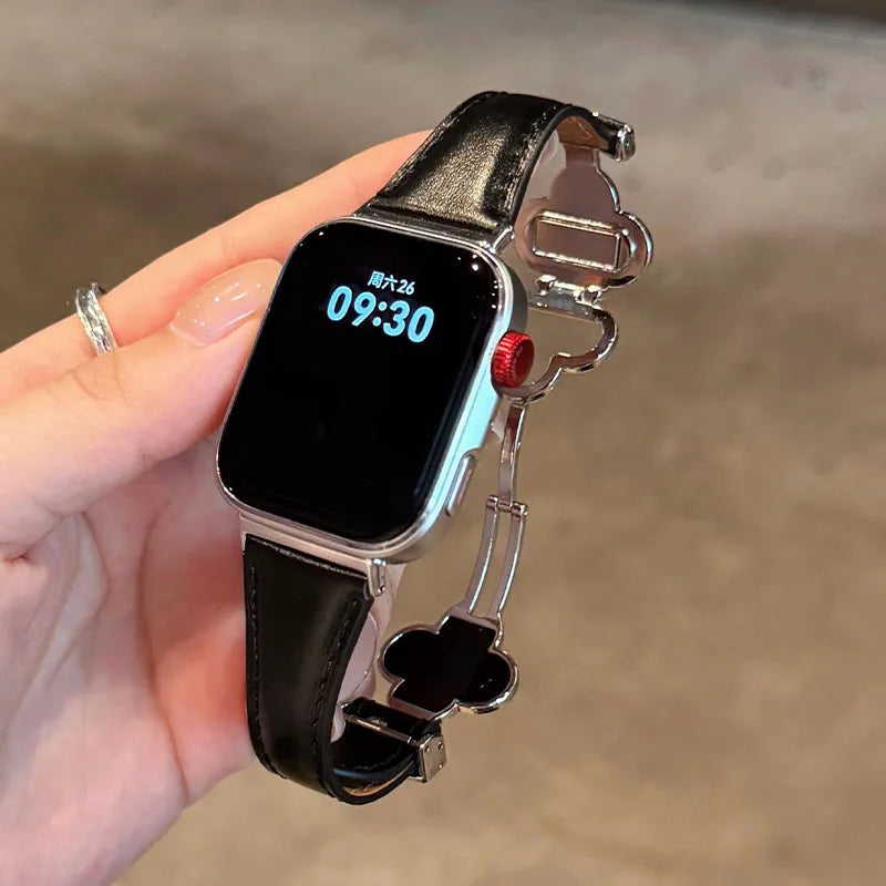 Clover Magnetic Leather Strap for Apple Watch - Strapsology