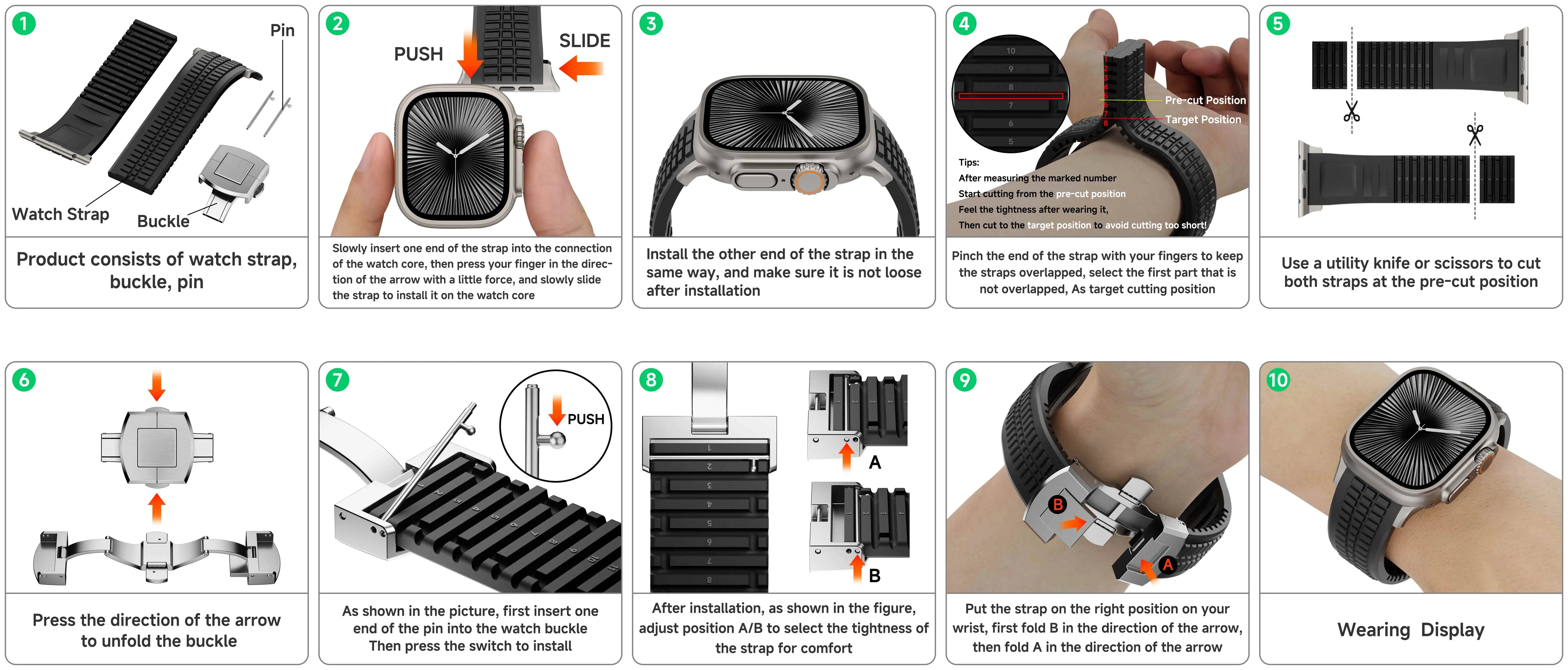 FlareFlex Silicone Strap for Apple Watch - Strapsology