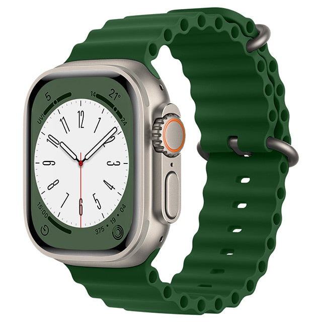 Ocean Silicone Tubular Strap For Apple Watch Ultra - Strapsology
