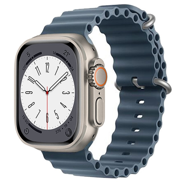 Ocean Silicone Tubular Strap For Apple Watch Ultra - Strapsology