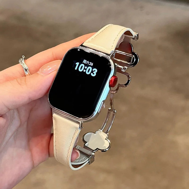 Clover Magnetic Leather Strap for Apple Watch - Strapsology