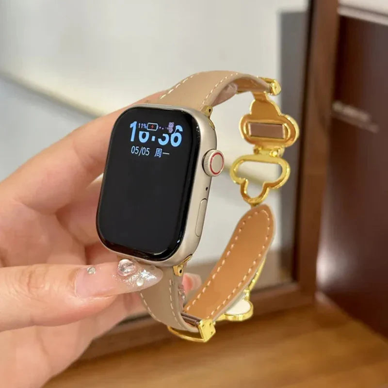 Clover Magnetic Leather Strap for Apple Watch - Strapsology