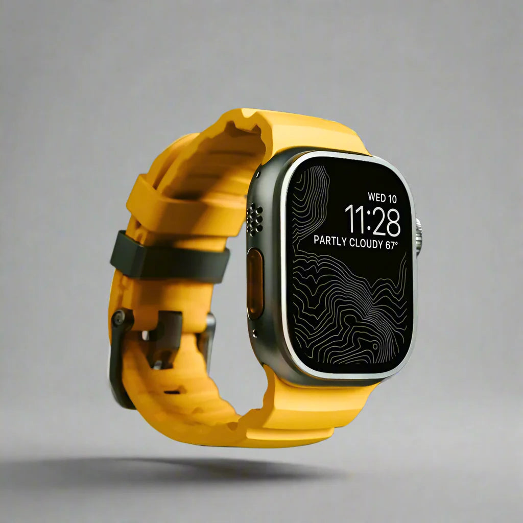 Sport Soft Silicone and Titanium Buckle Strap for Apple Watch