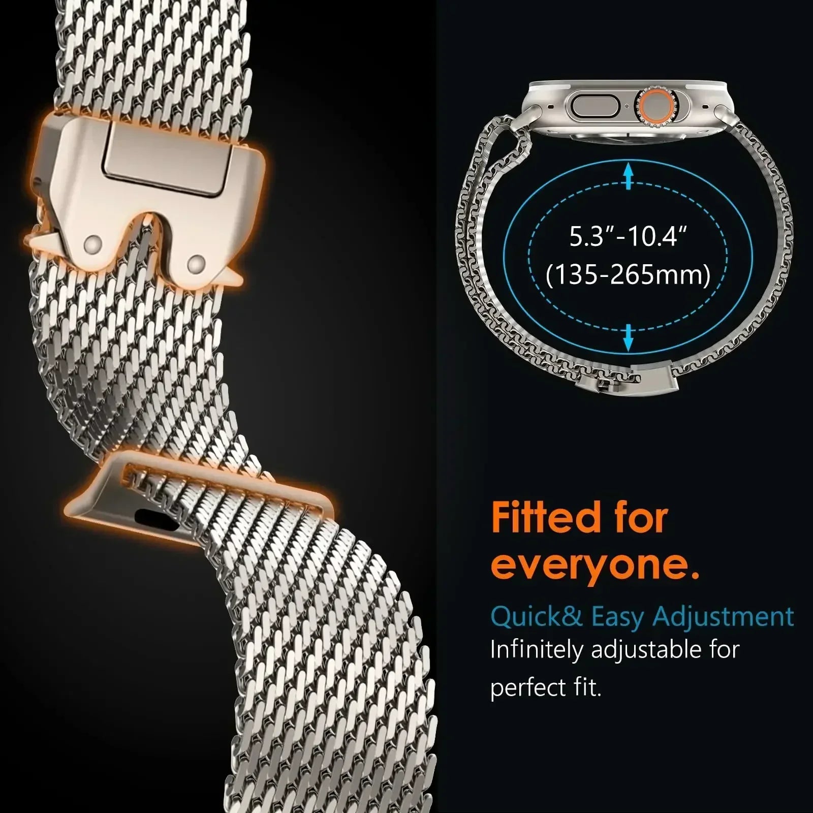 Ultimate Titanium Milanese Loop Strap for Apple Watch - Strapsology