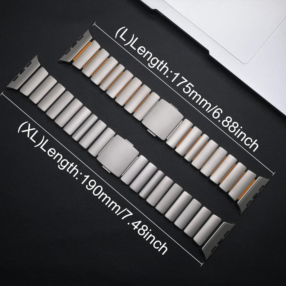 Titanium Silicone Magnetic Strap for Apple Watch