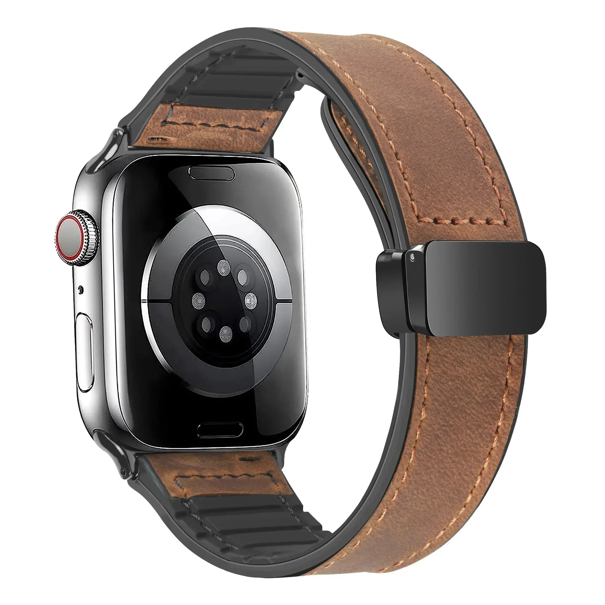 Leather and Silicone Strap For Apple Watch - Strapsology
