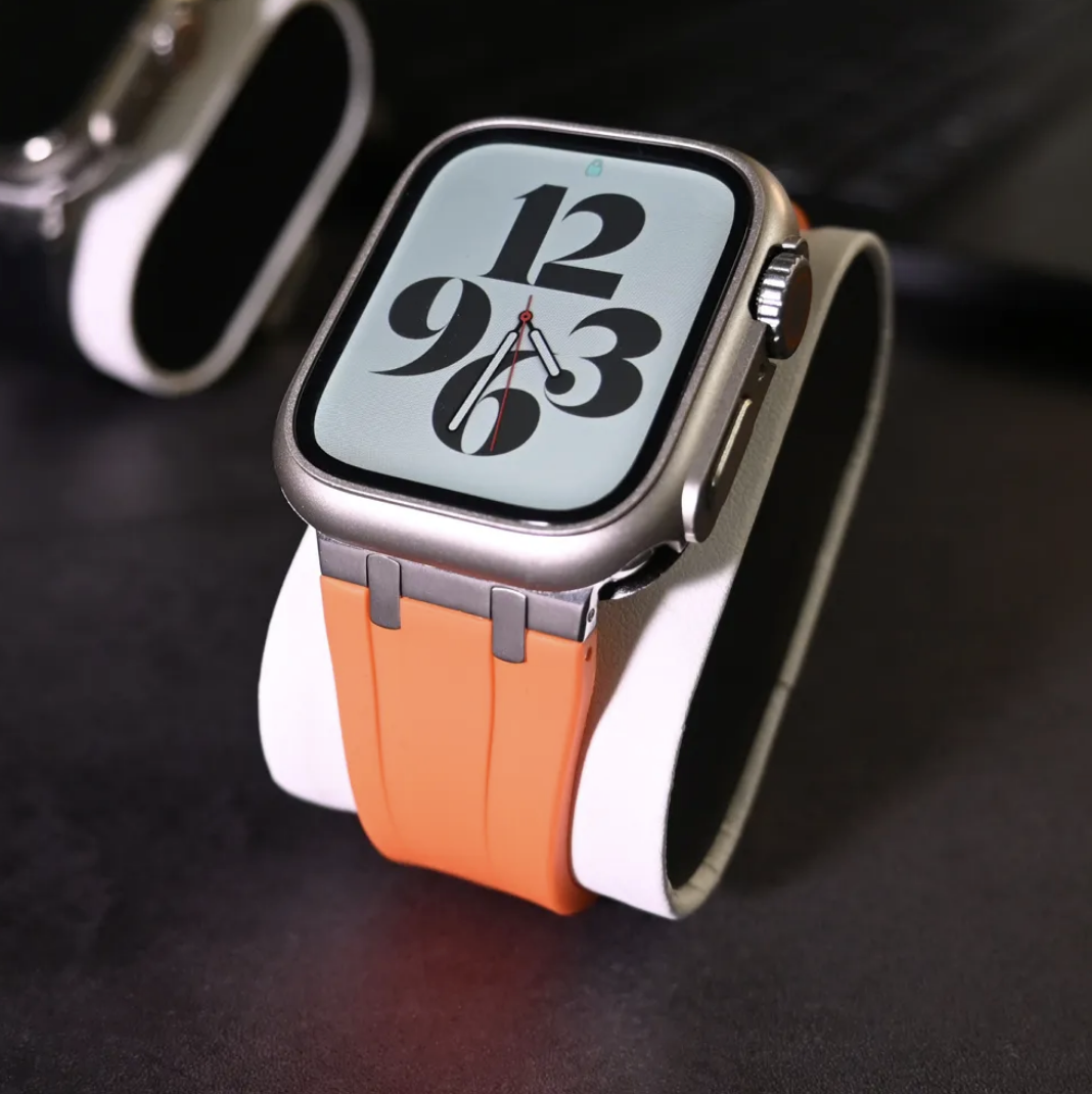 Ultra Butterfly Clasp Silicone Strap for Apple Watch - Strapsology