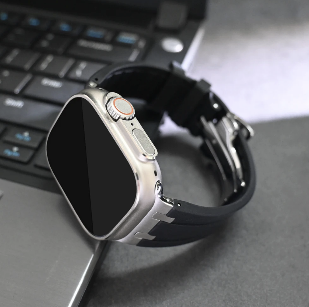 Ultra Butterfly Clasp Silicone Strap for Apple Watch - Strapsology