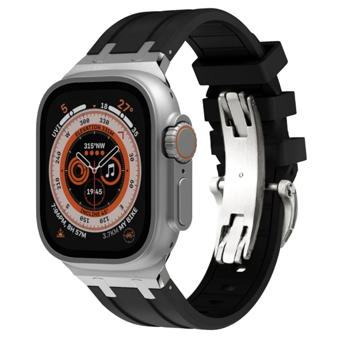 Ultra Butterfly Clasp Silicone Strap for Apple Watch - Strapsology