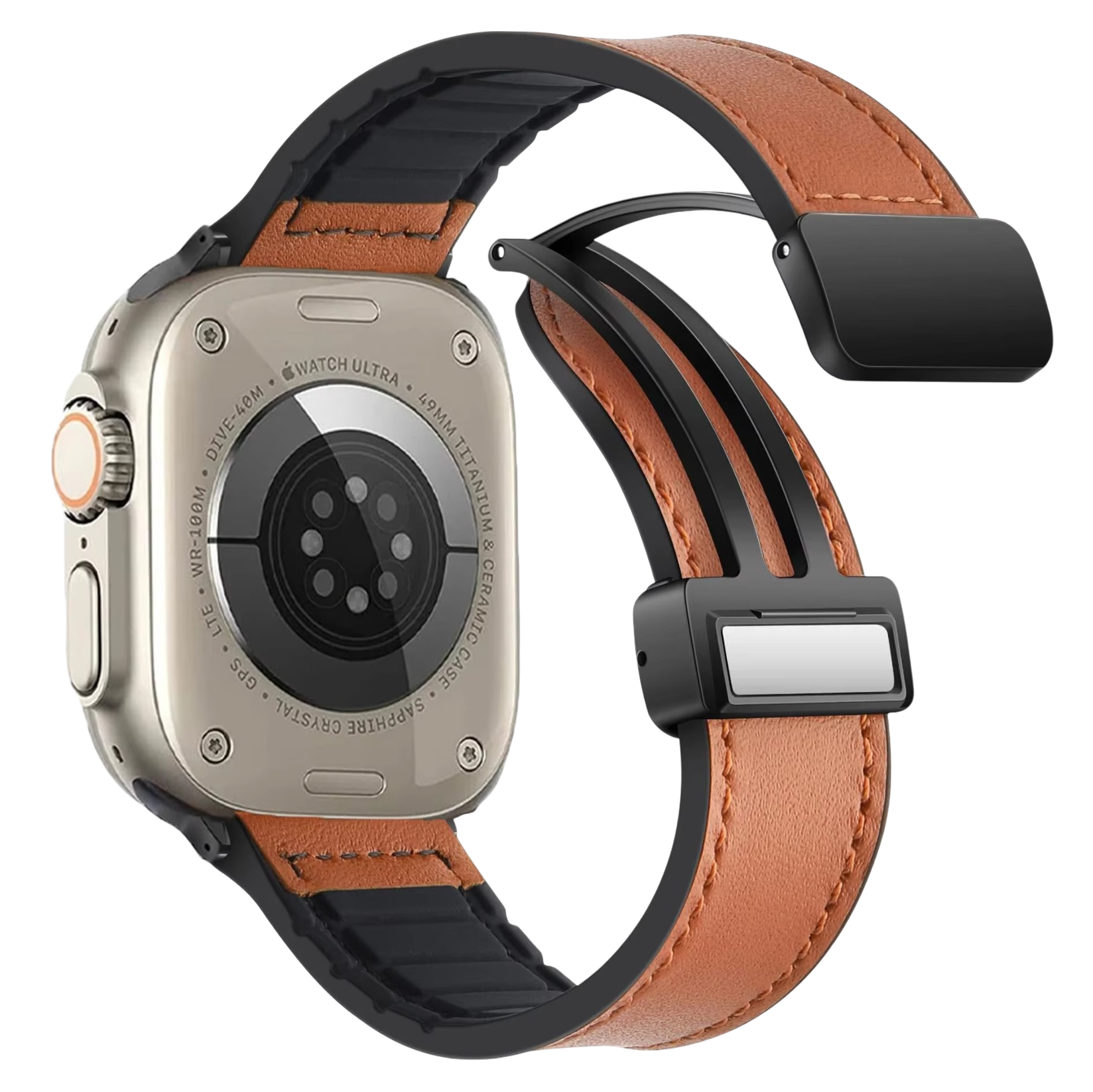 Leather and Silicone Strap For Apple Watch - Strapsology