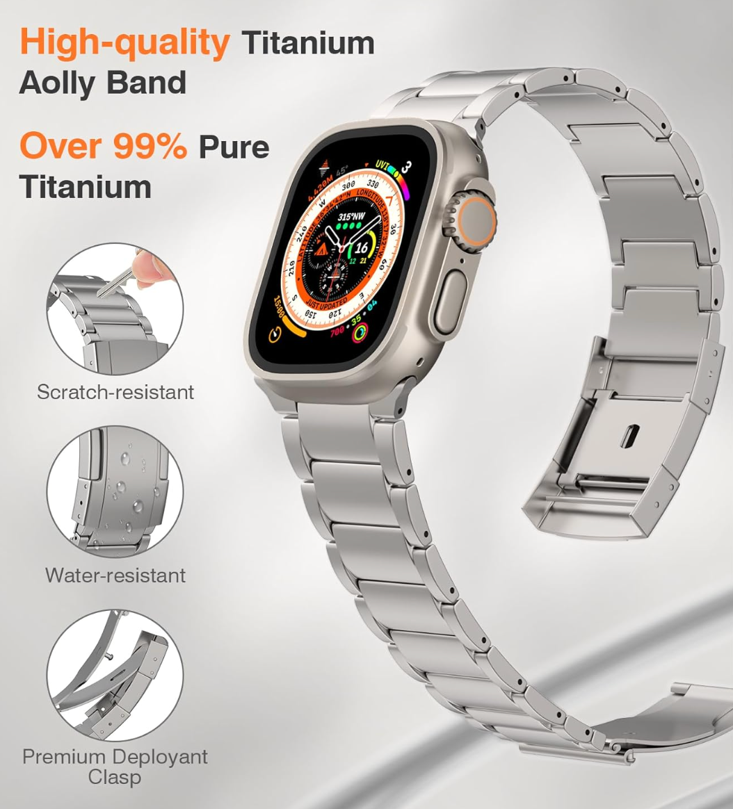 Titanium Steel Strap for Apple Watch - Strapsology