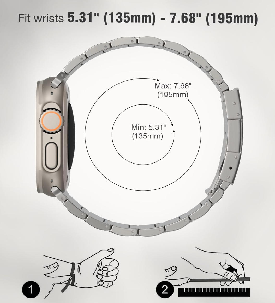 Titanium Steel Strap for Apple Watch - Strapsology