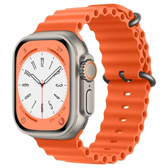Ocean Silicone Tubular Strap For Apple Watch Ultra - Strapsology