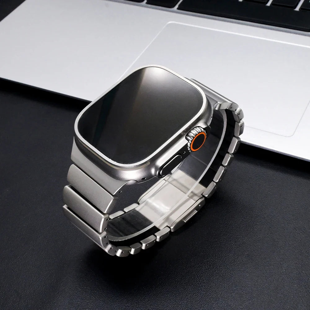 Titanium Silicone Magnetic Strap for Apple Watch