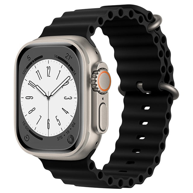 Ocean Silicone Tubular Strap For Apple Watch Ultra - Strapsology