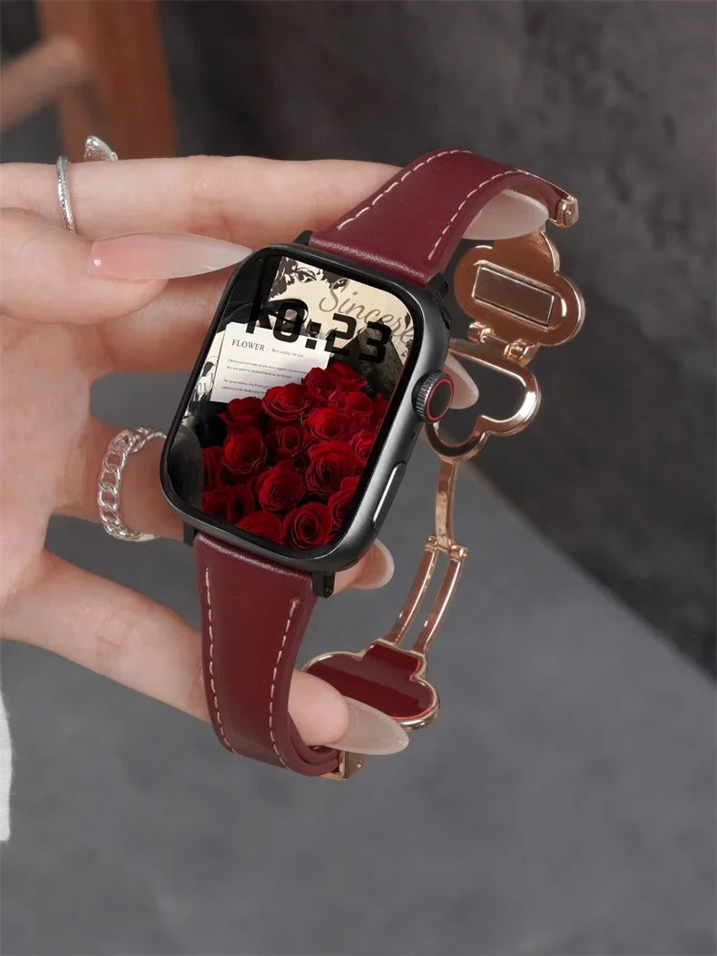 Clover Magnetic Leather Strap for Apple Watch - Strapsology