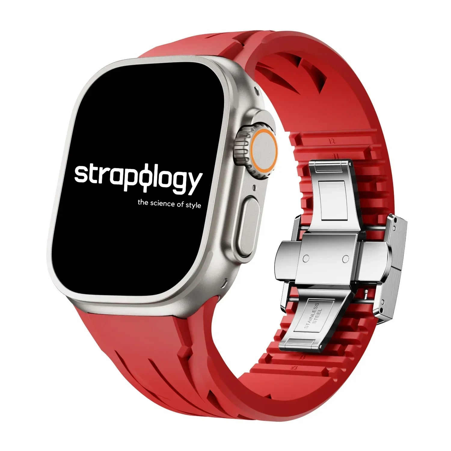 Fluoro Rubber Butterfly Clasp Premium Strap for Apple Watch