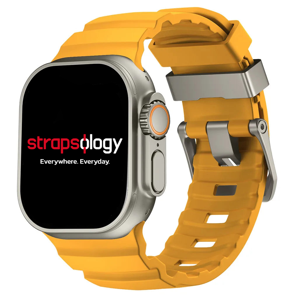 Sport Soft Silicone and Titanium Buckle Strap for Apple Watch