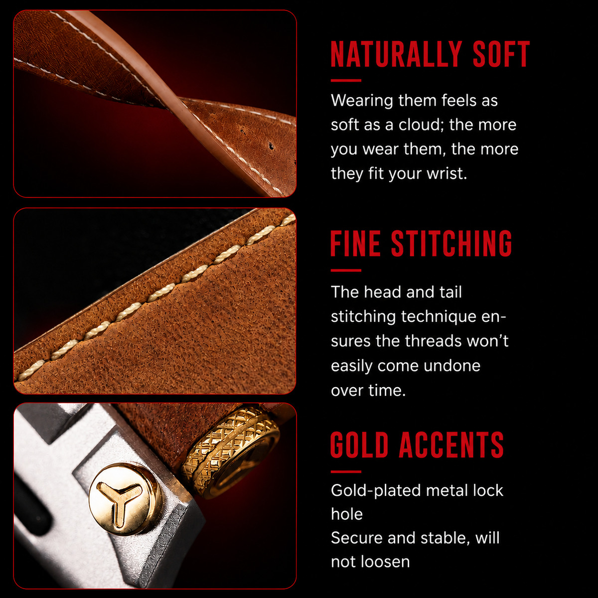 Premium Leather Band for Apple Watch