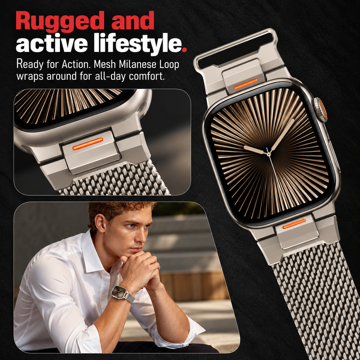 Ultra Classic Milanese Loop Strap for Apple Watch