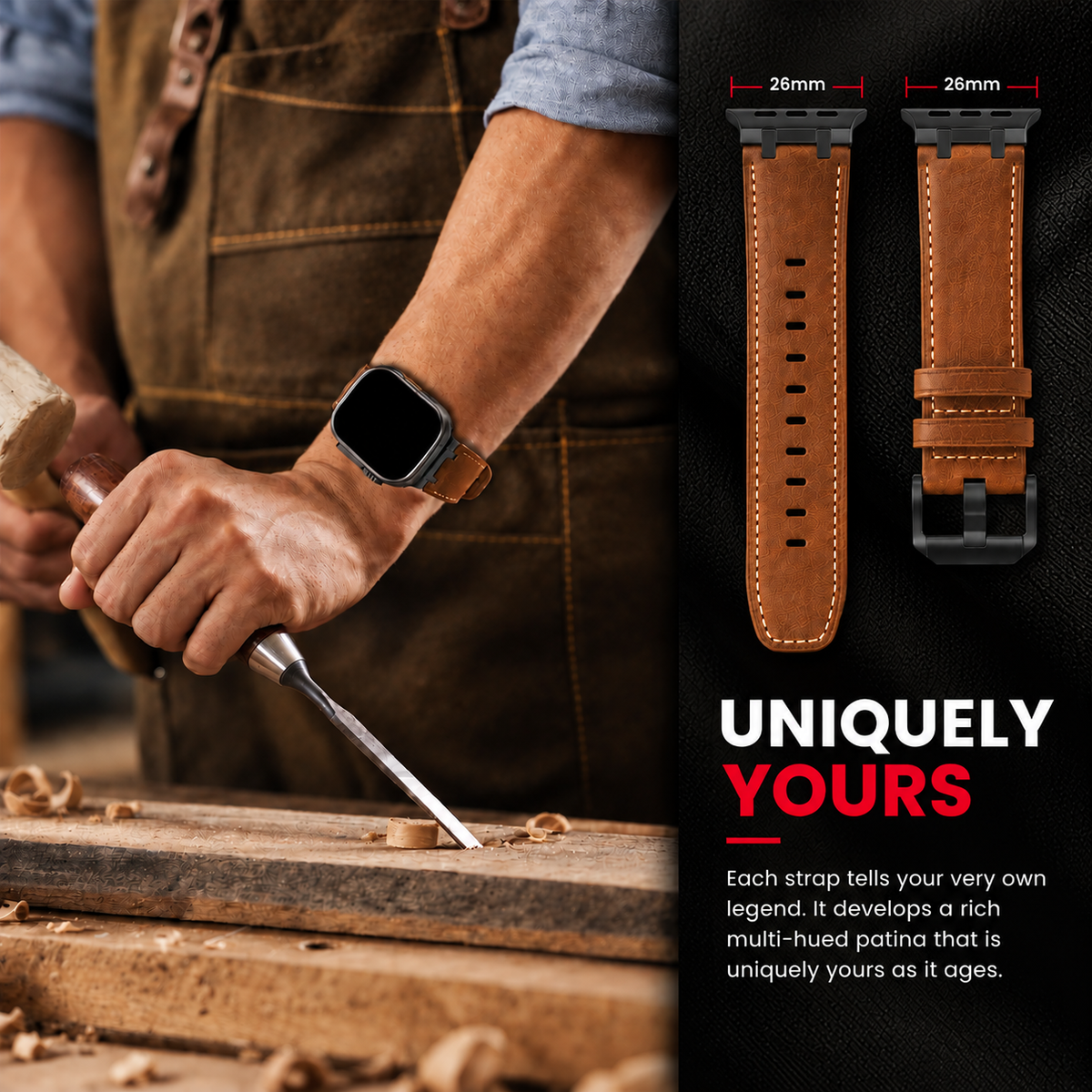 Cowhide Leather Band for Apple Watch