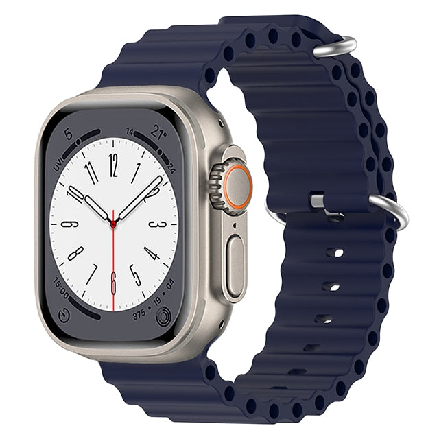Ocean Silicone Tubular Strap For Apple Watch Ultra - Strapsology