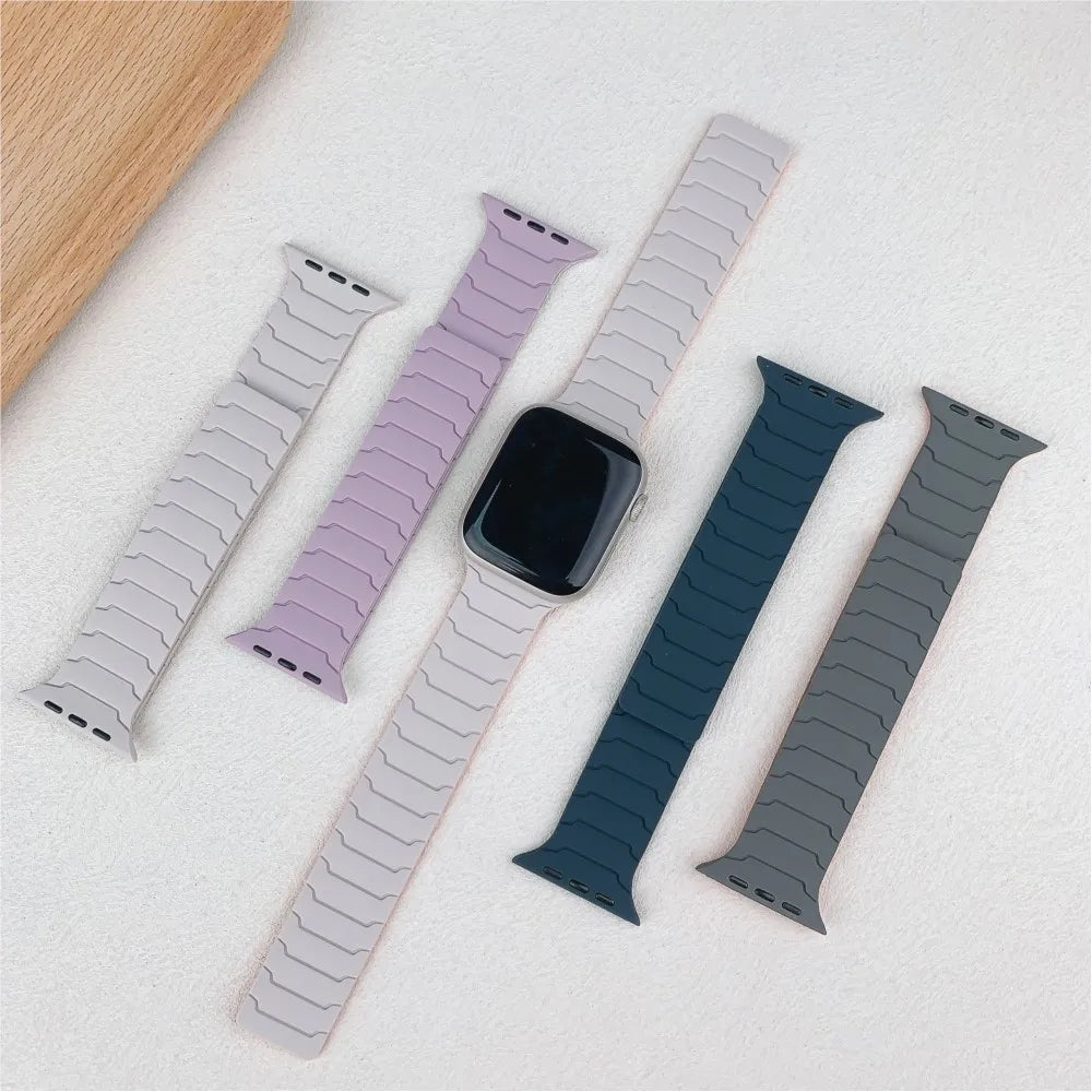 Magnetic Silicone Sport Strap for Apple Watch - Strapsology