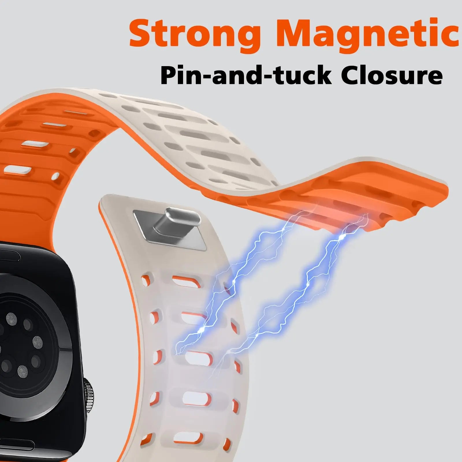 Sport Silicone Magnetic Strap For Apple Watch - Strapsology