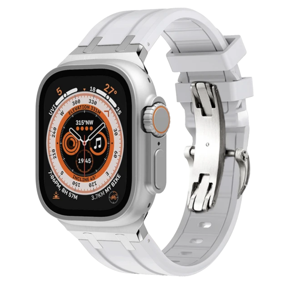 Ultra Butterfly Clasp Silicone Strap for Apple Watch - Strapsology