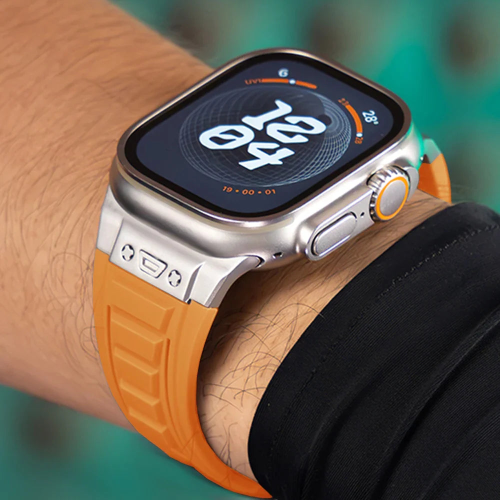 Ultra Soft Silicone Sport Butterfly Clasp For Apple Watch - Strapsology