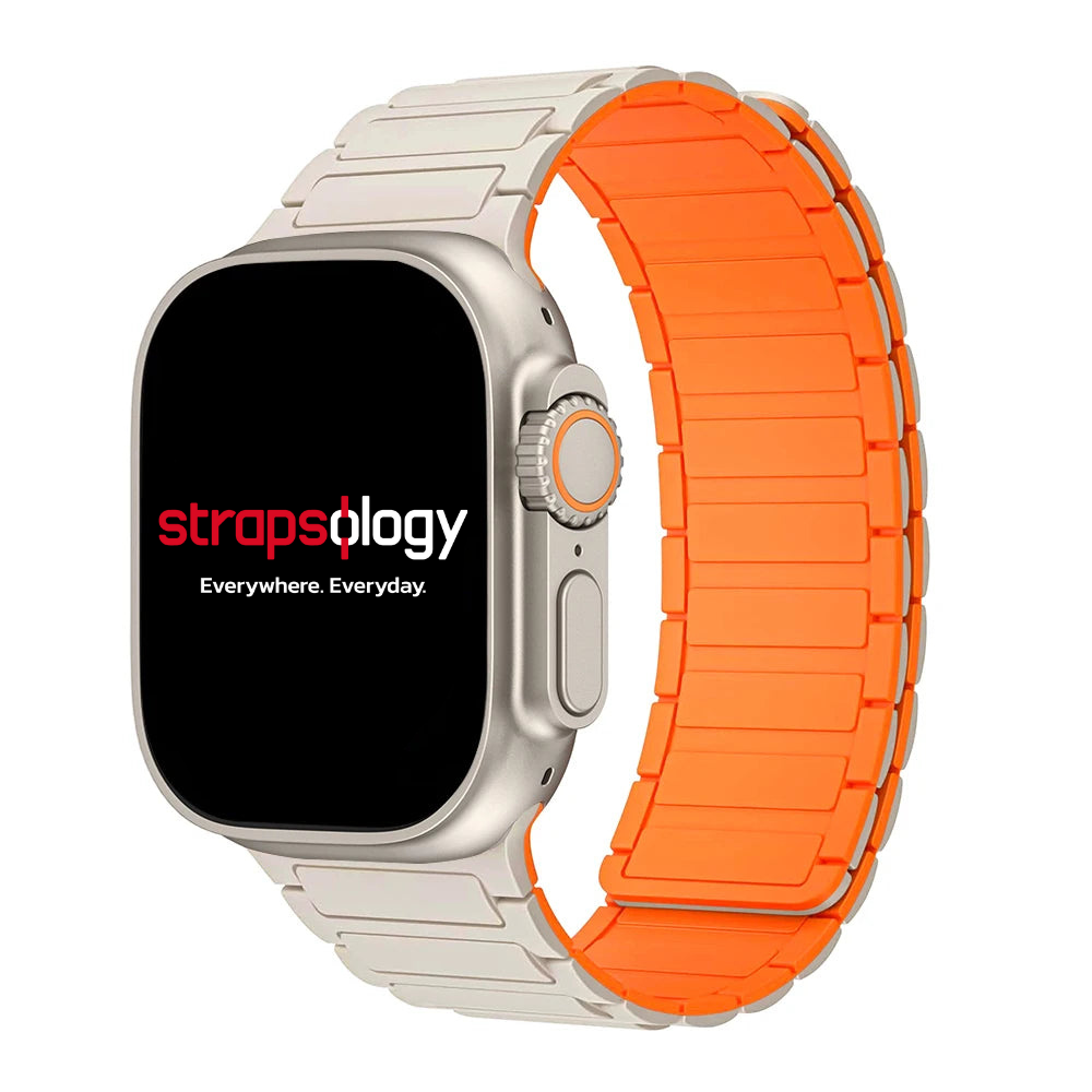 Silicone Magnetic Link Strap for Apple Watch