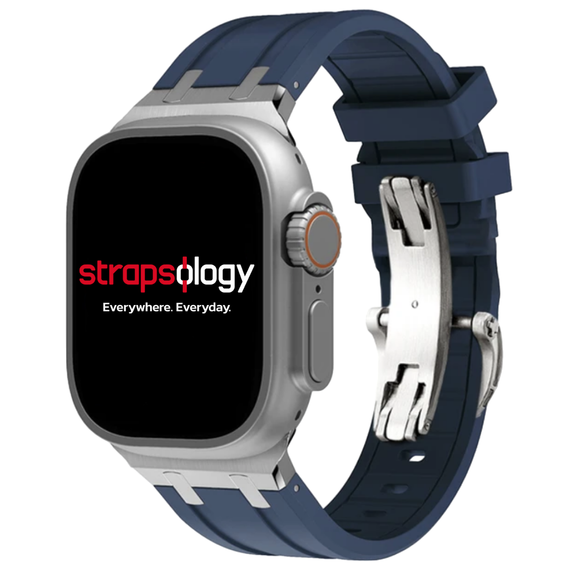 Premium Ultra Butterfly Clasp Silicone Strap for Apple Watch