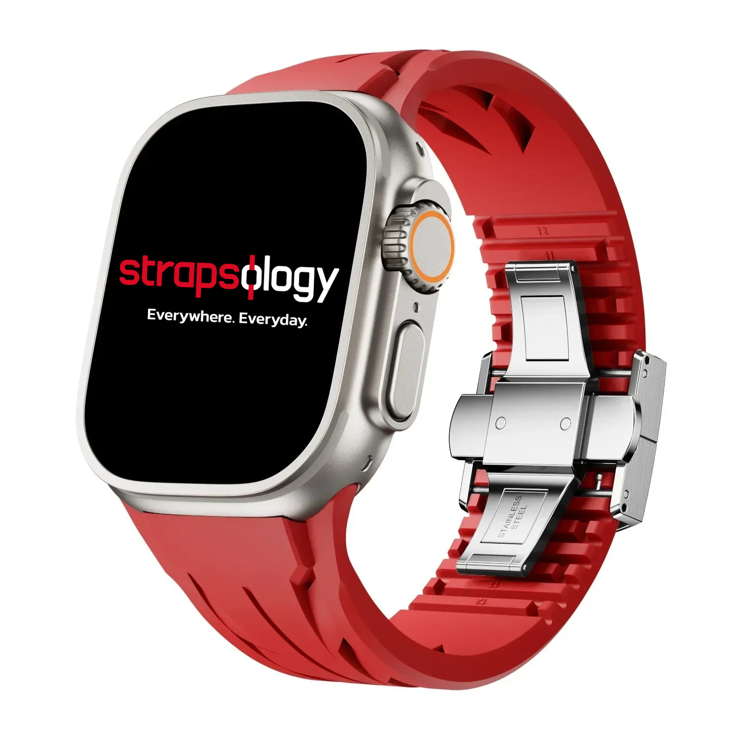 Fluoro Rubber Butterfly Clasp Premium Strap for Apple Watch